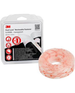 3M™ Dual-Lock™ SJ356B, transparentní, 25 mm x 2,5 m v blistru