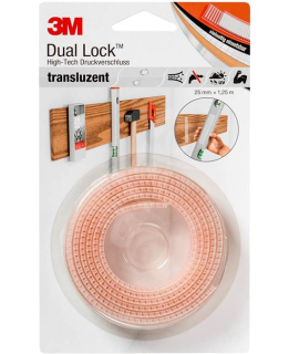 3M™ Dual-Lock™ samolepíci suchý zip SJ3560, transparentní, 25mm x 1,25m v blistru