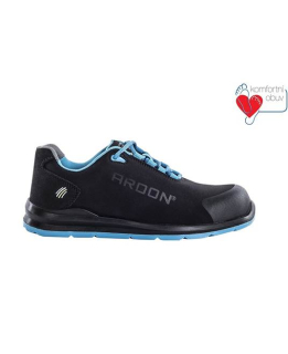 Bezpečnostní polobotka ARDON®SOFTEX S1P - modrá Černo-tyrkysová