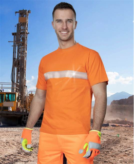 Tričko ARDON®XAVER s reflex. pruhem oranžová Oranžová