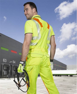 Reflexní kalhoty s laclem ARDON®SIGNAL zkrácené žlutá - DOPRODEJ Žluto-oranžová
