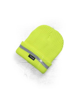 Zimní čepice pletená fleece ARDON®SPARK s reflex. pruhem žlutá Žlutá