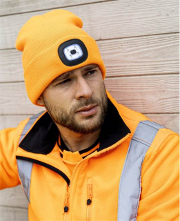 Zimní čepice ARDON®BOAST s LED svítilnou oranžová Oranžová