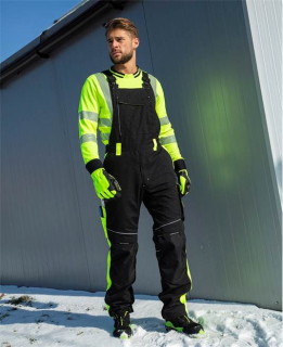 Zimní kalhoty s laclem ARDON®NEON černo-žlutá Černá