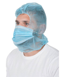 Jednorázová PP kukla s rouškou ARDON®Astro-cap (50ks) bilá