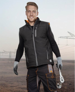 Zimní softshellová vesta ARDON®VISION černo-oranžová – DOPRODEJ Černo-oranžová